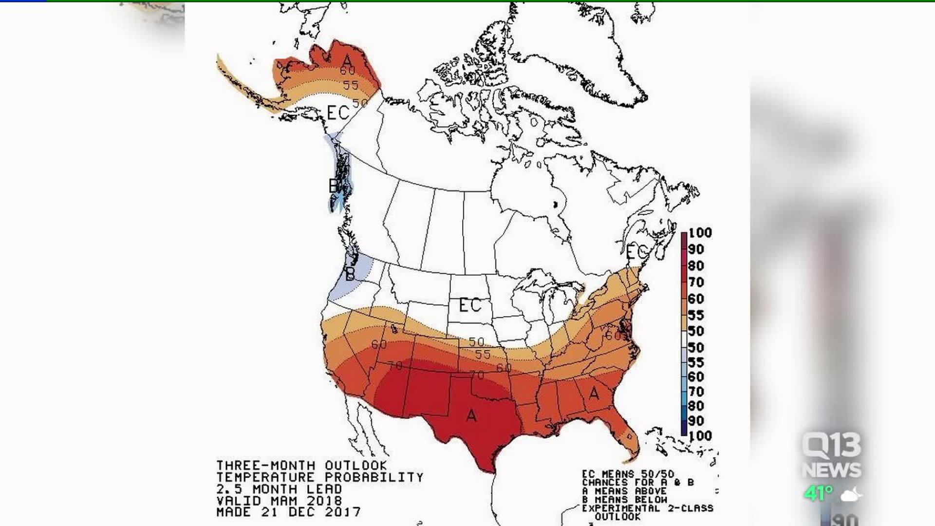 Cooler than normal through May