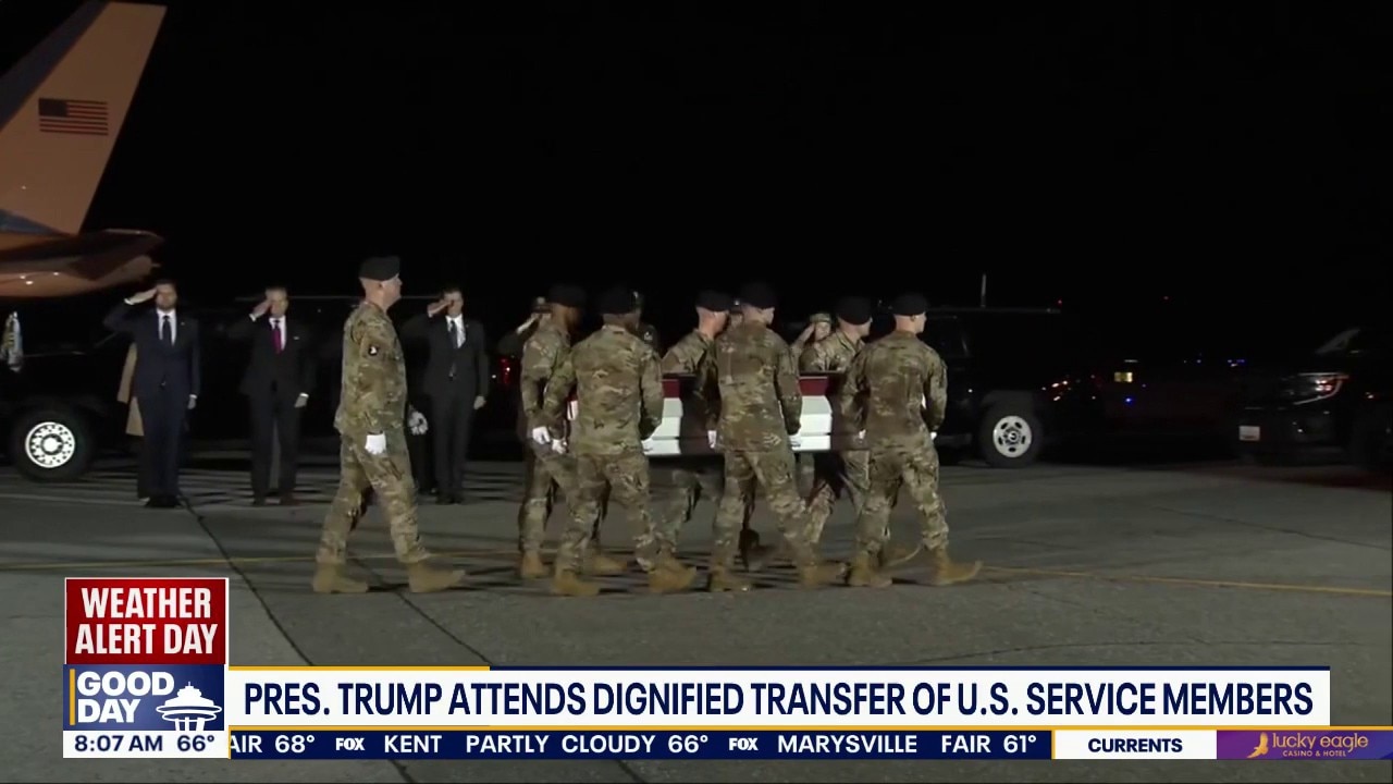 Trump attends dignified transfer of US service members 