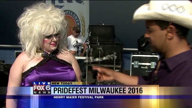 Justin talks with PrideFest performer