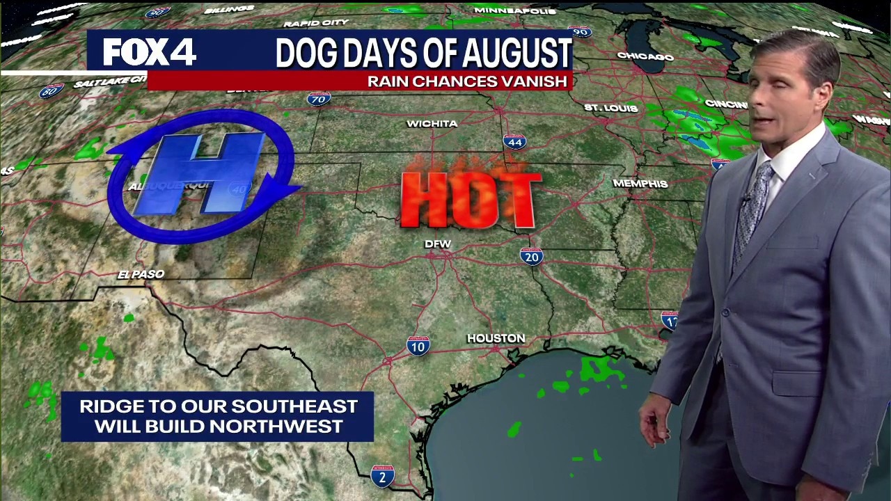 Dallas weather: August 10 evening forecast 