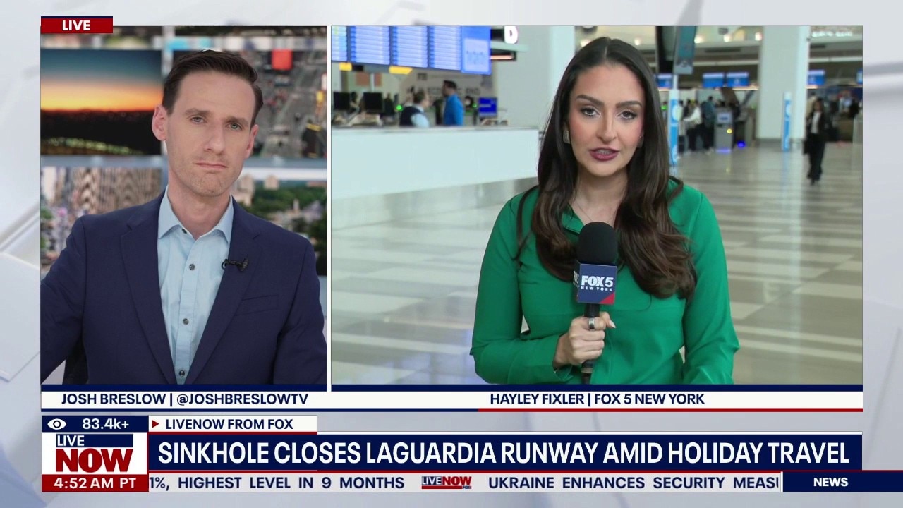 Sinkhole closes LaGuardia runway amid holiday travel