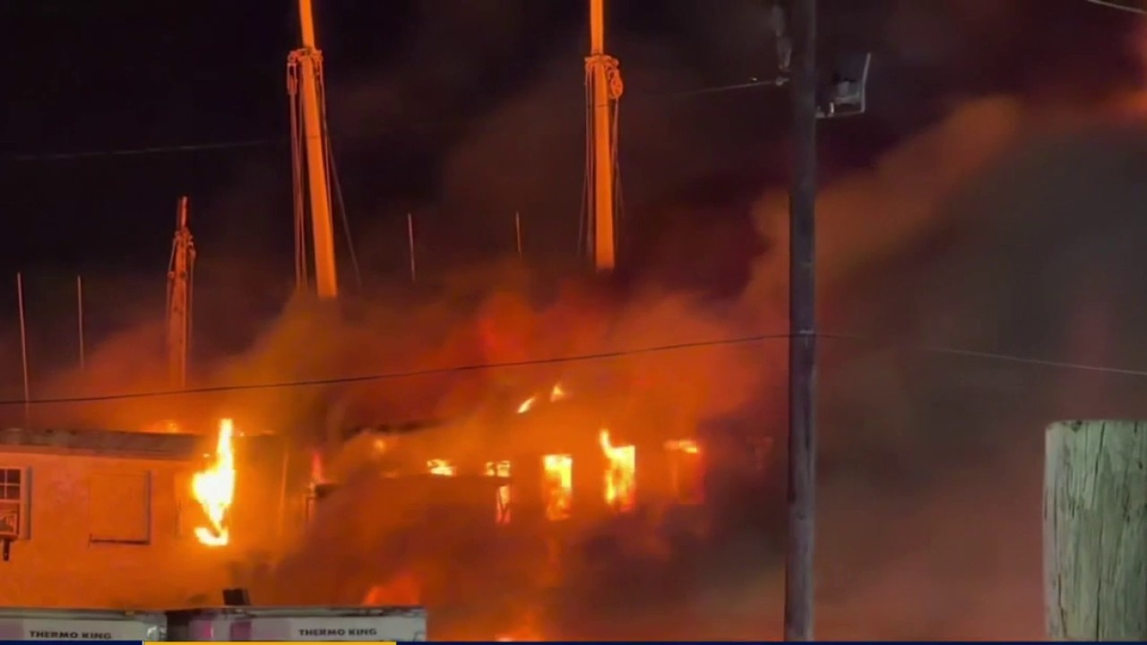 Fire at Galveston seafood warehouse