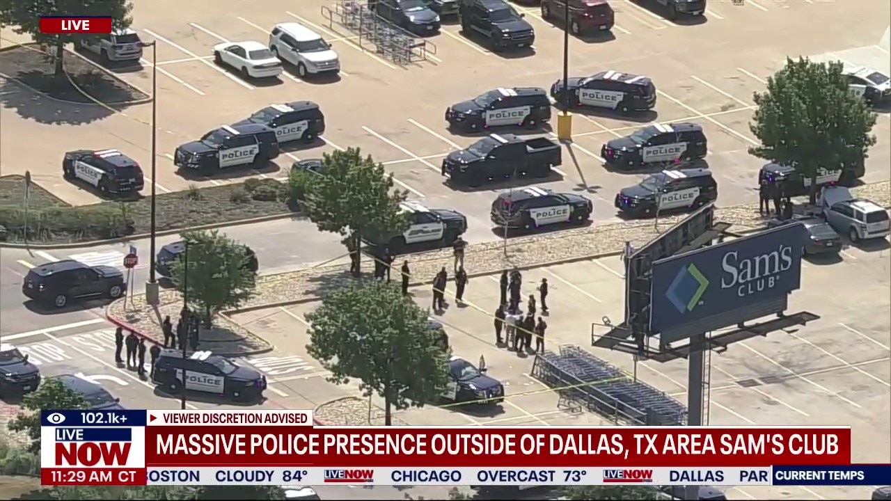 Massive police presence outside of Dallas Sam's Club