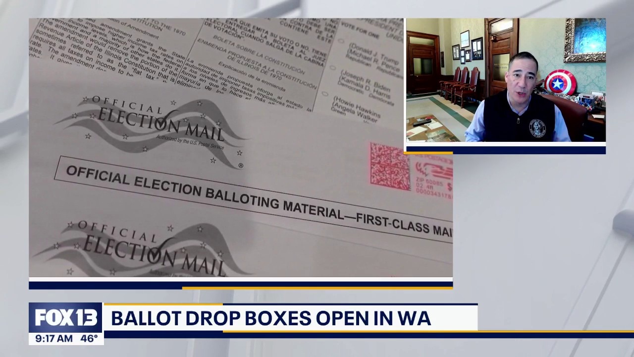 Ballot drop boxes open in Washington