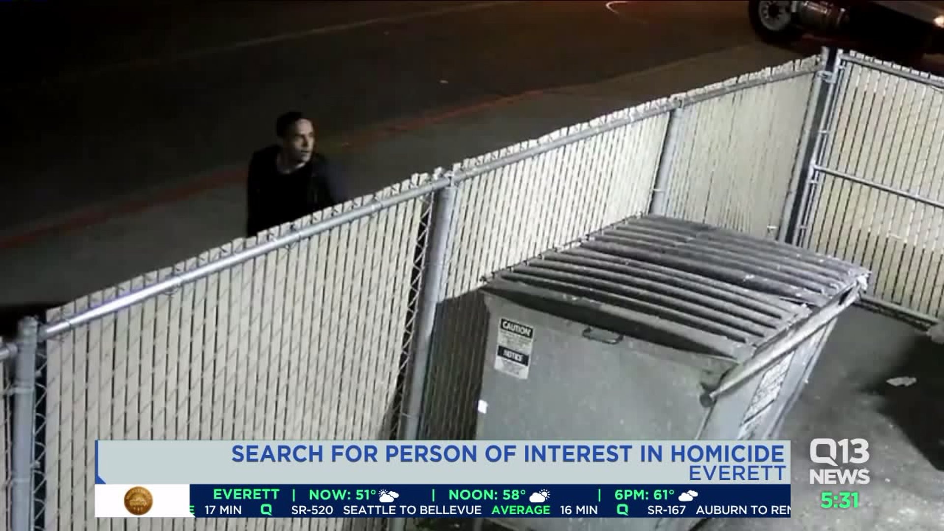 Cops searching for person of interest in Everett homicide