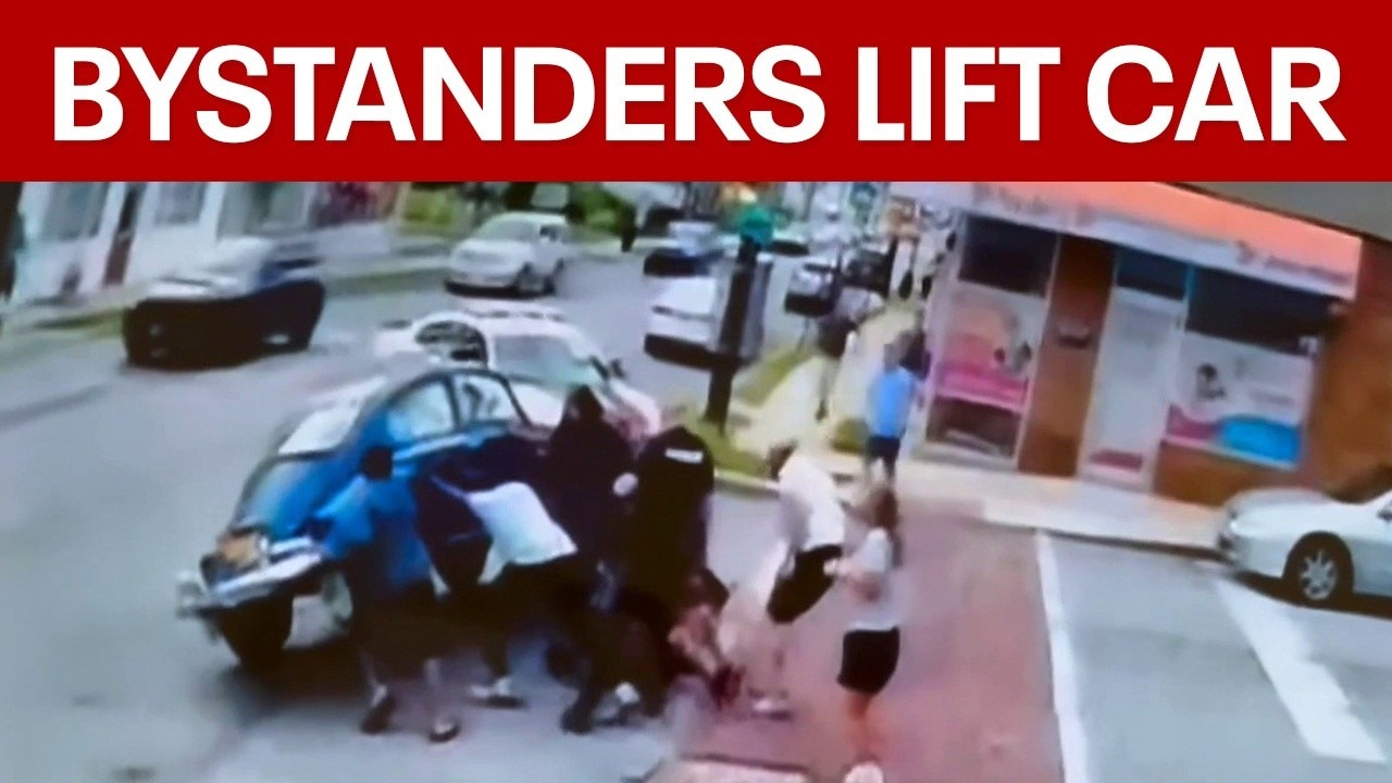 Bystanders lift car off e-bike rider after crash in Prospect Park