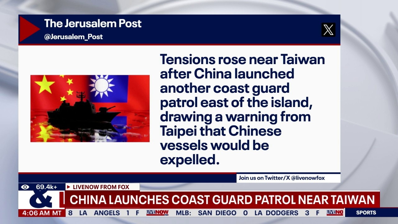 China launches coast guard patrol east of Taiwan