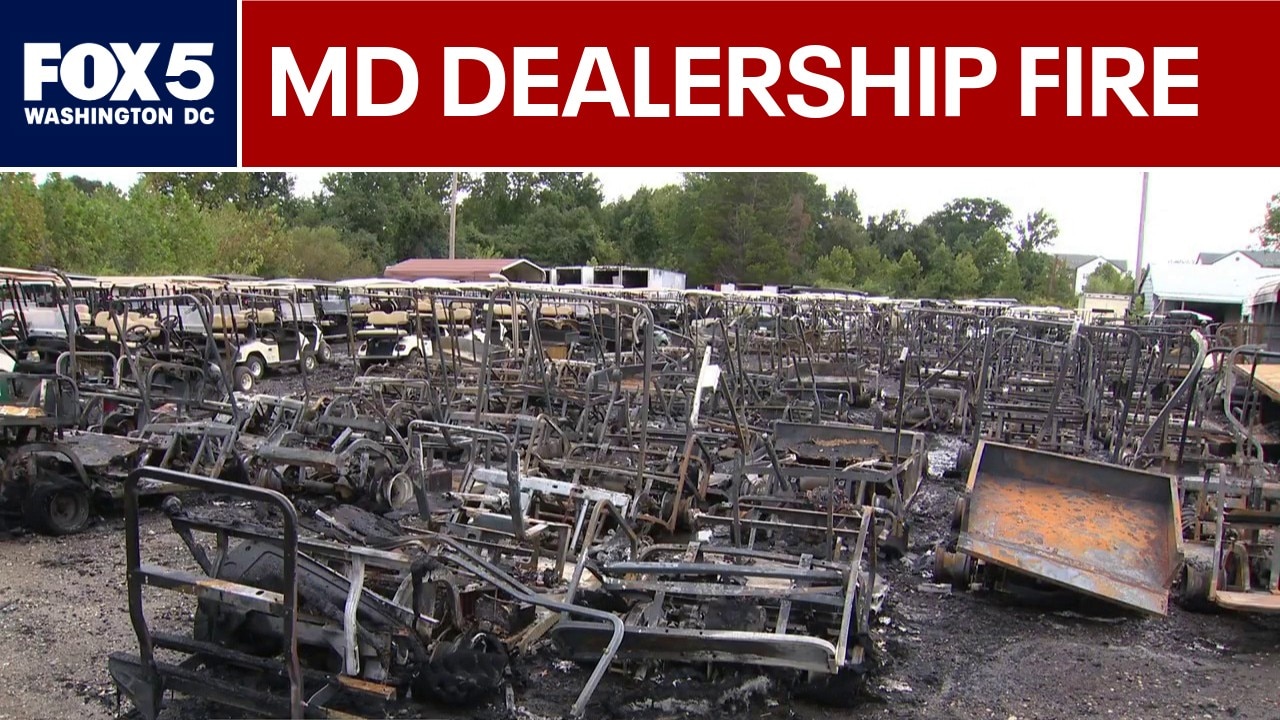 More than 160 golf carts damaged in Prince George’s County dealership fire