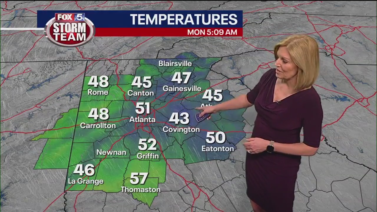 Monday morning weather forecast