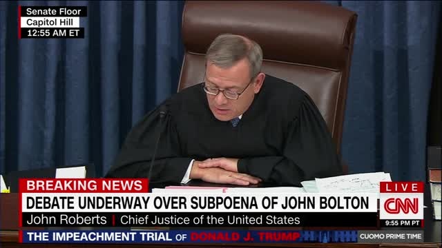 Chief justice admonishes discourse during impeachment trial
