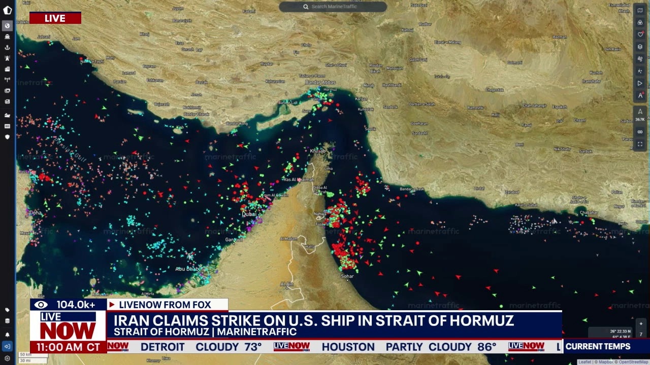 Iran claims strike on US ship in the Strait of Hormuz