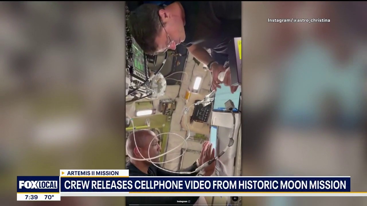 Artemis II crew's cellphone video released