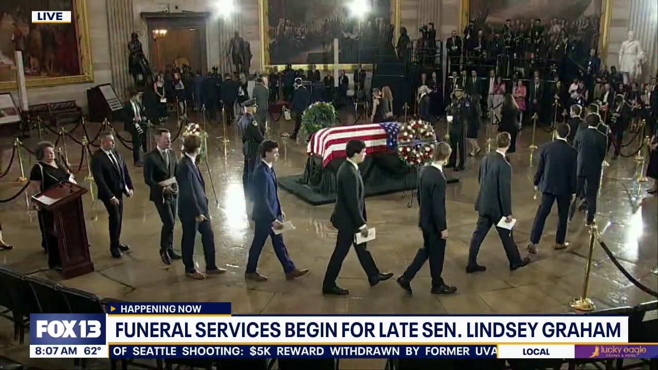 Funeral services begin for late Sen. Lindsey Graham