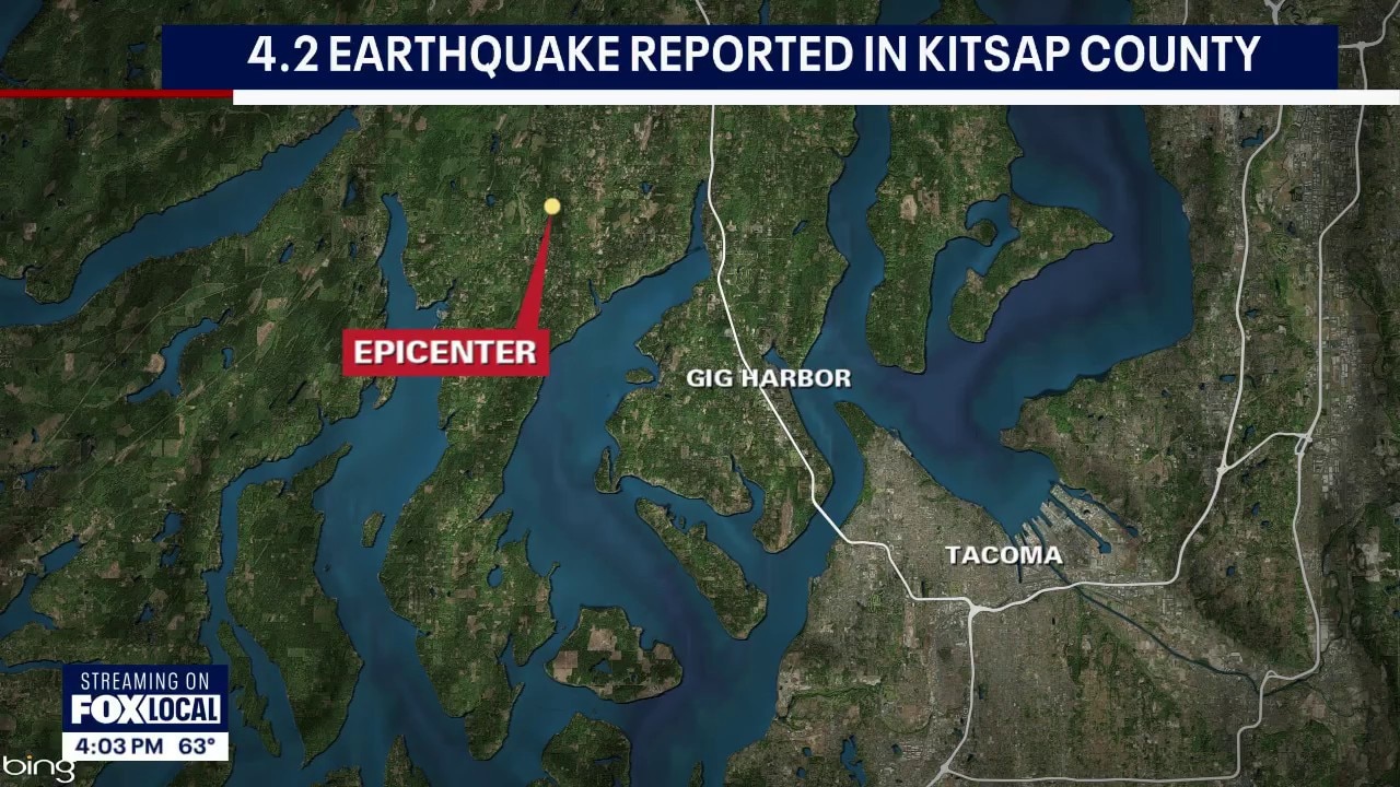 4.2 magnitude earthquake reported in Kitsap County, WA