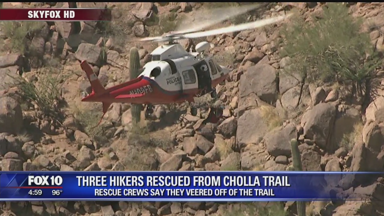 Phoenix fire rescues out-of-town hikers on mountain