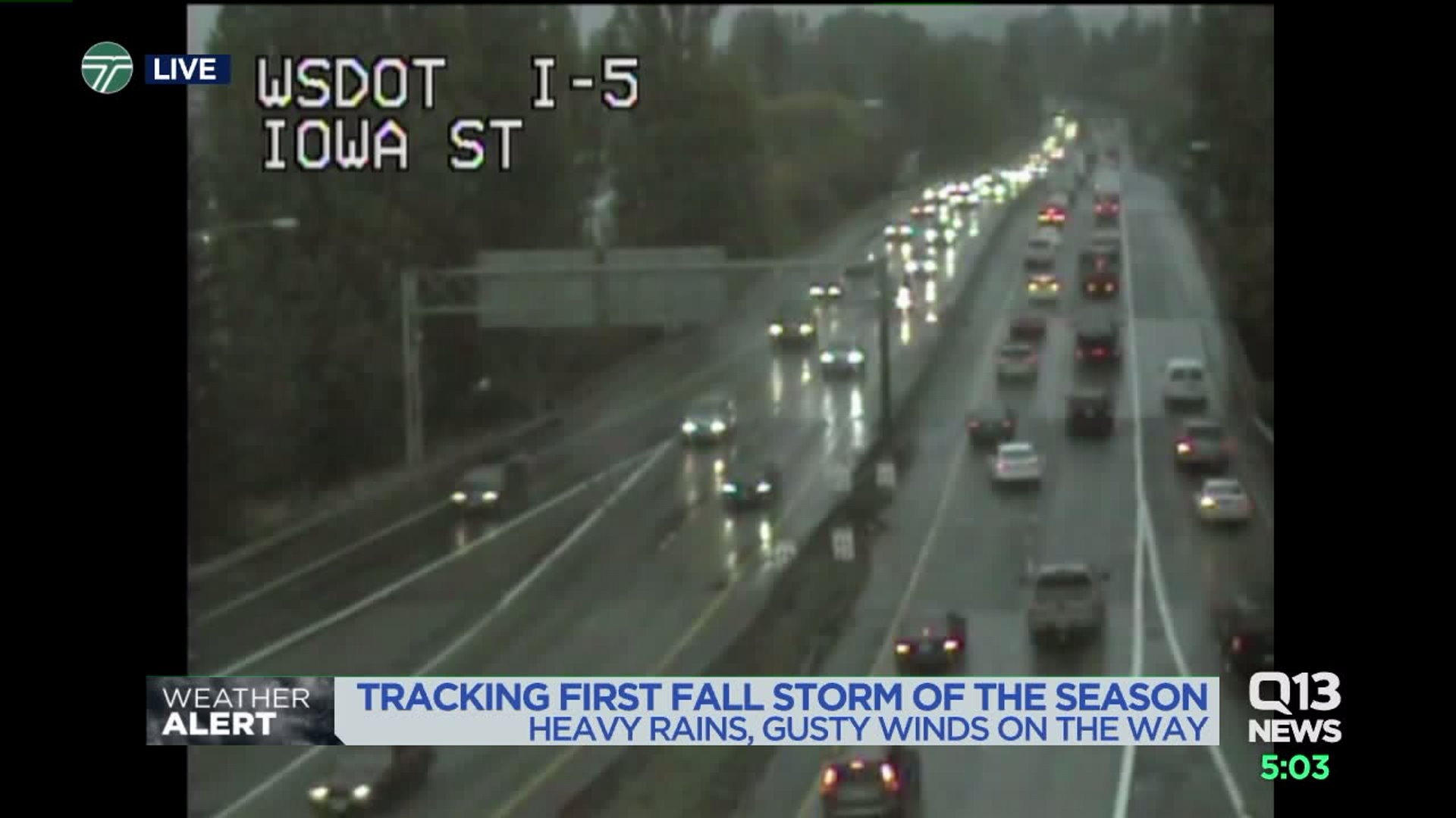 Adam Gehrke on possible traffic problems from storms
