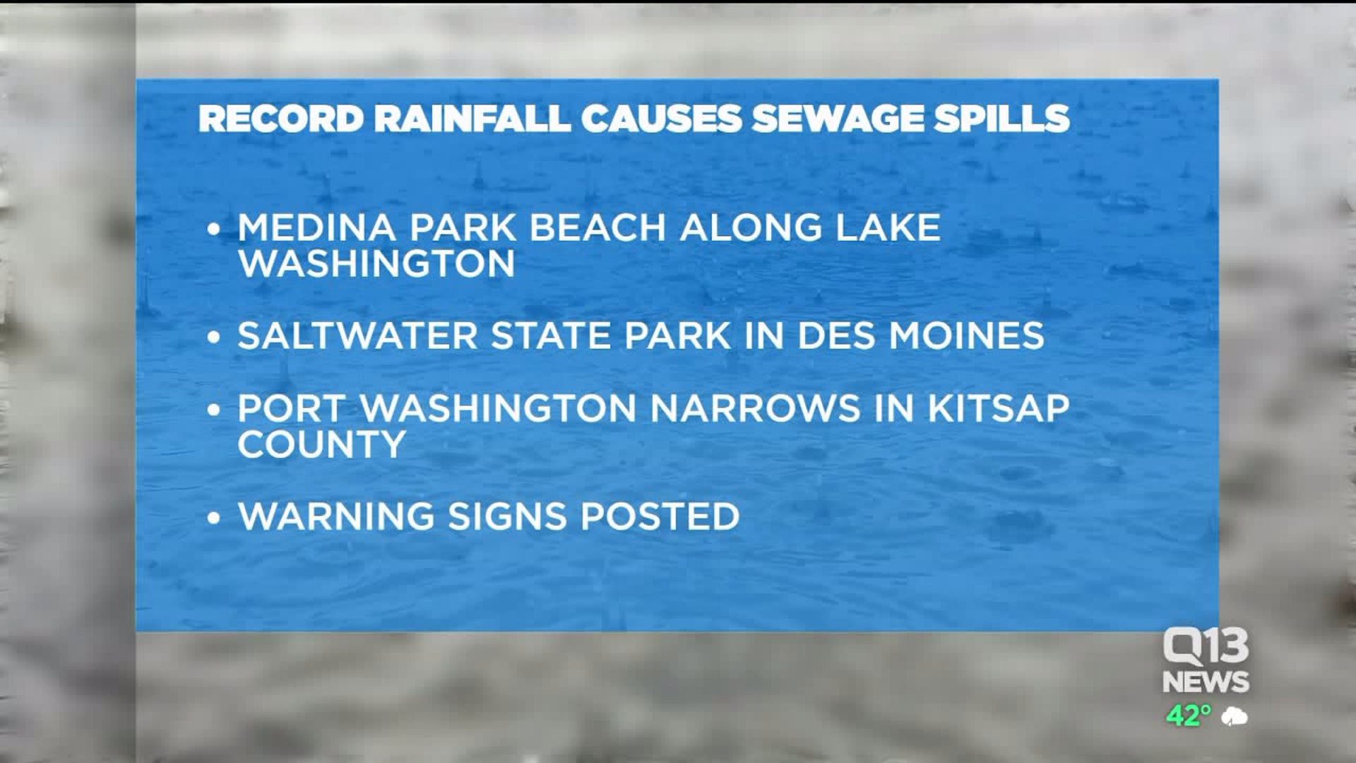 Record rain causes sewage spills