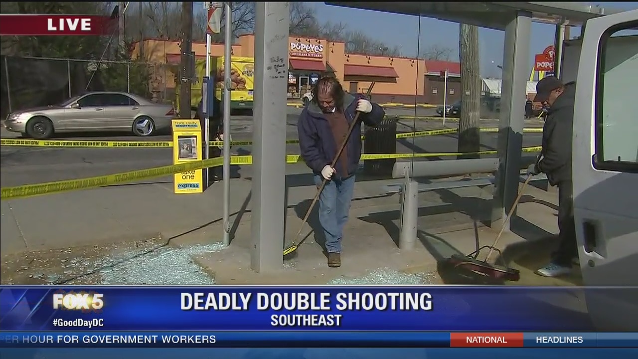 Woman killed, man injured in shooting near bus stop in southeast DC ...