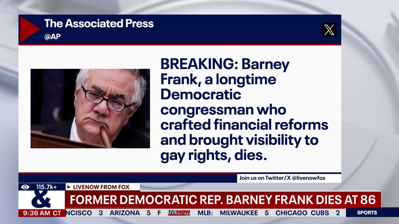 Former Congressman Barney Frank dies at 86