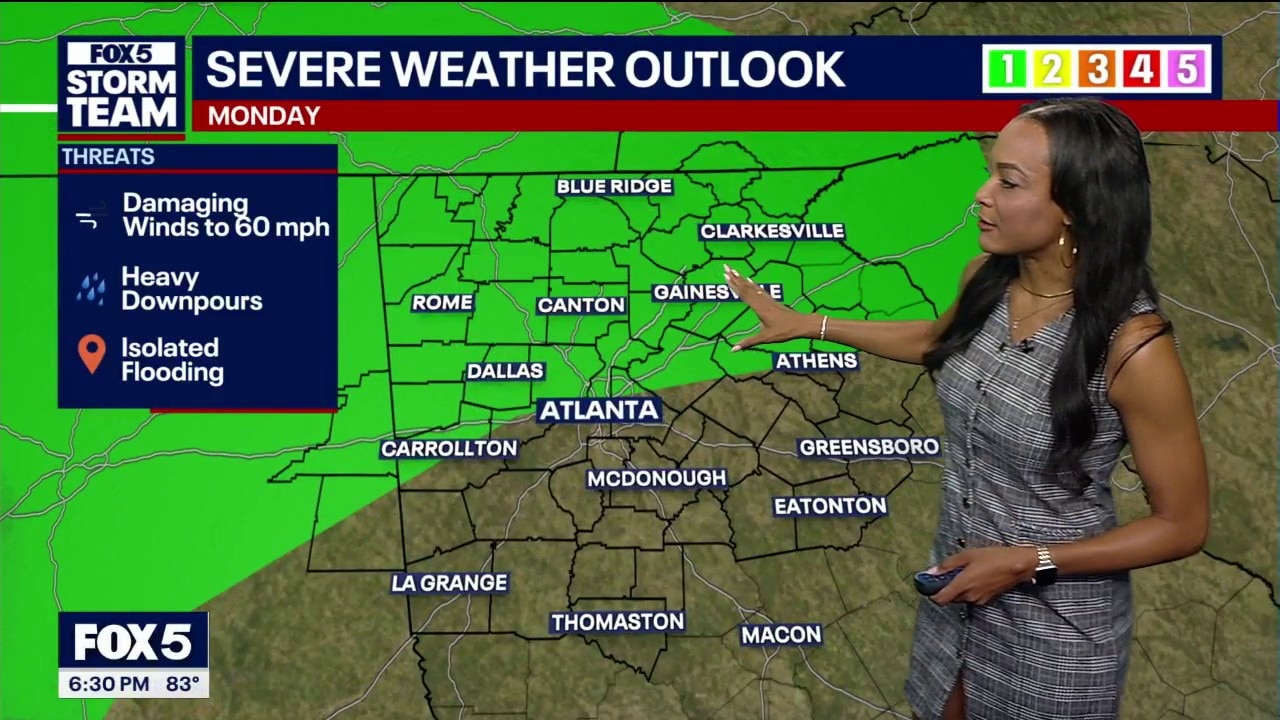 Saturday evening weather