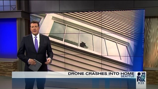 Drone crashes into Seattle home, breaks window