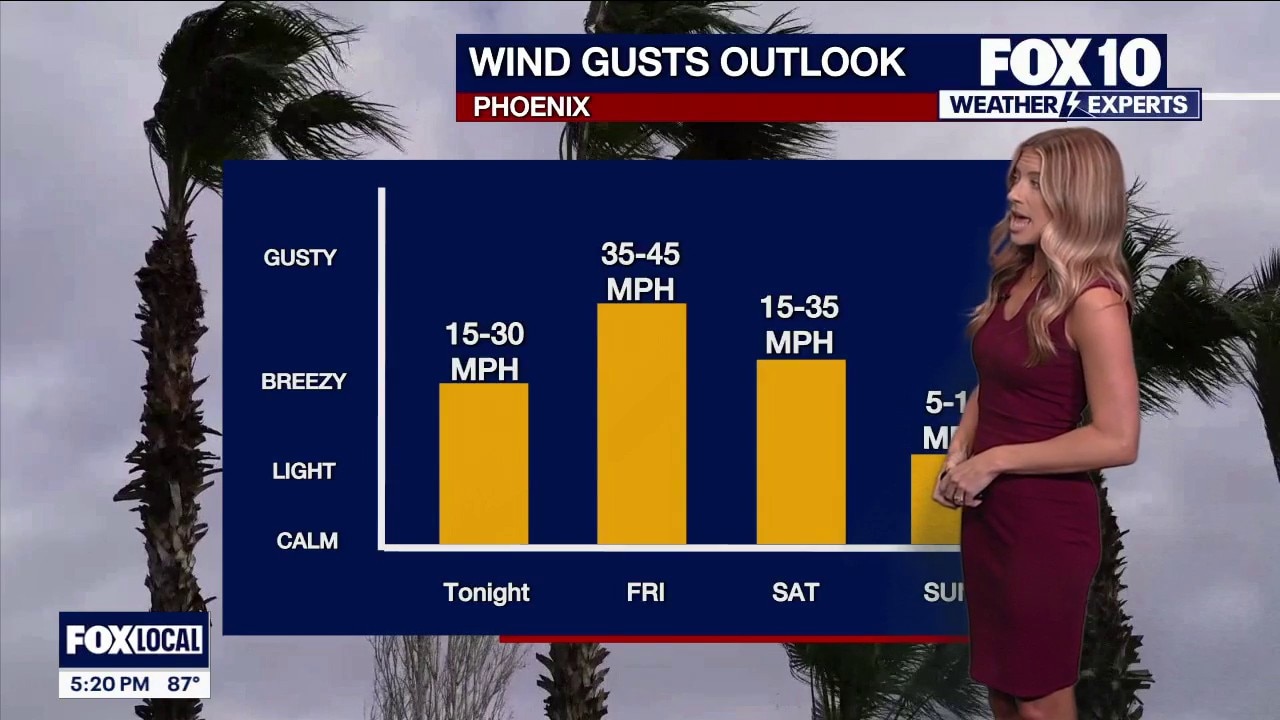 Gusty weather in the Phoenix area