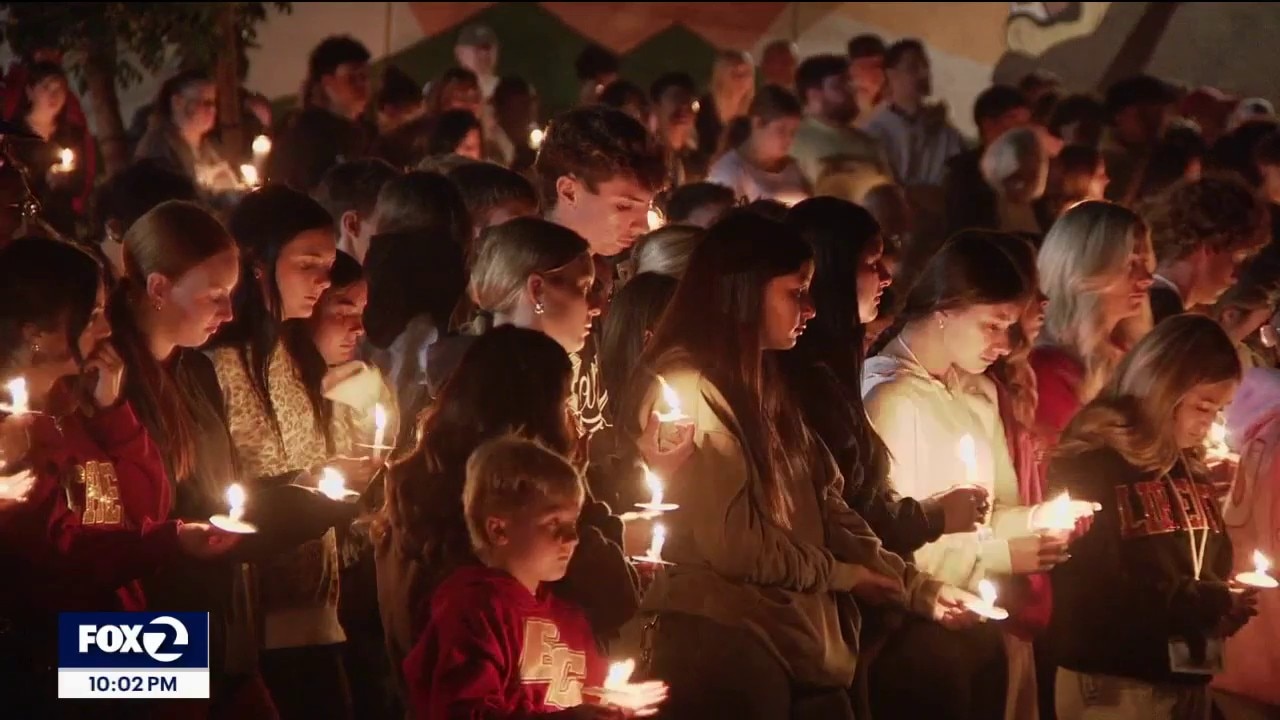 Brentwood community holds large candlelight vigil for 2 Liberty High students killed in crash