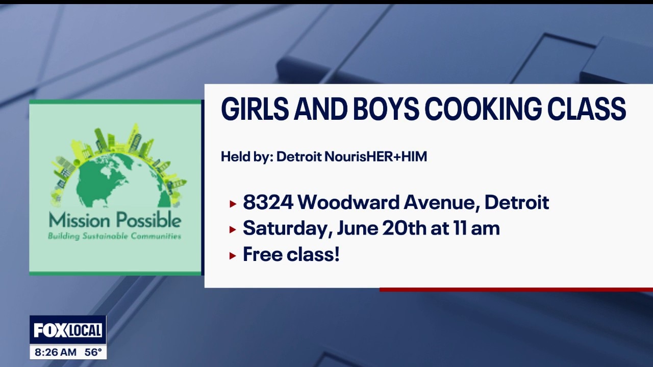 Girls and Boys Cooking Class Held by: Detroit NourisHER + HIM
