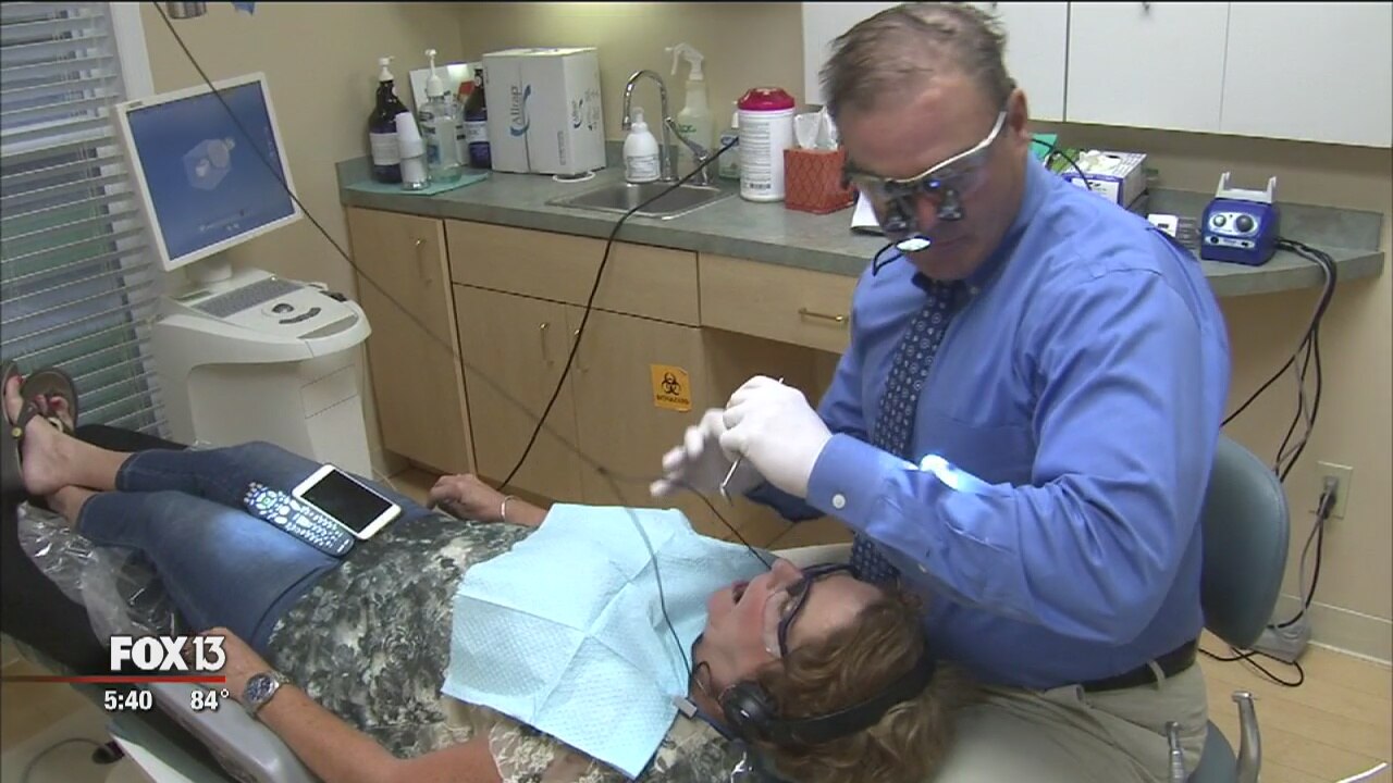 Trying out dental gel