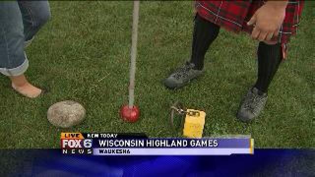 Laura does the Caber Toss