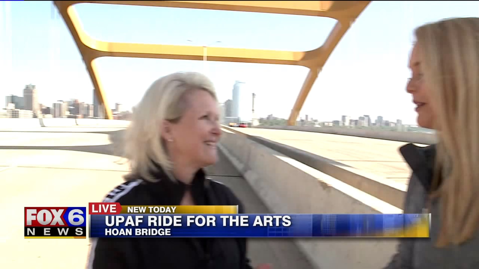Standing over the Hoan Bridge