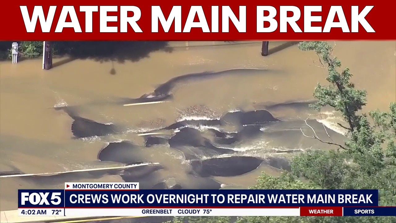 Crews work overnight to repair water main break | FOX 5 at 4AM