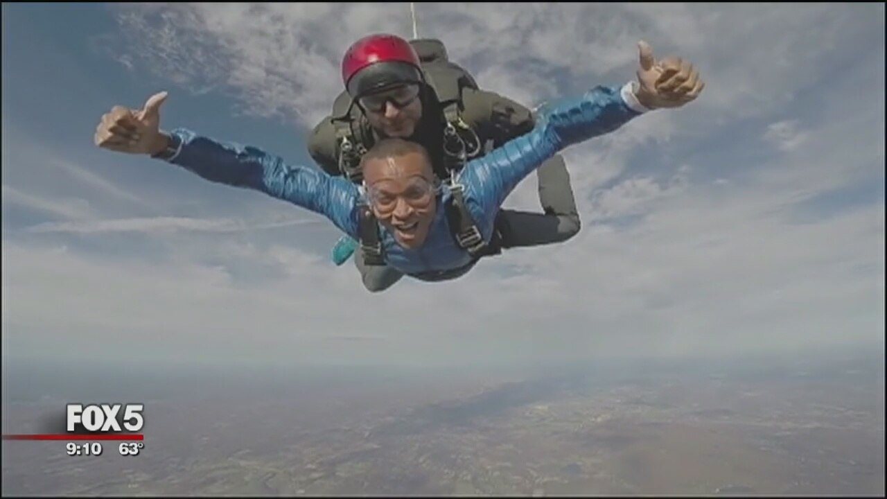 Skydiving weatherman