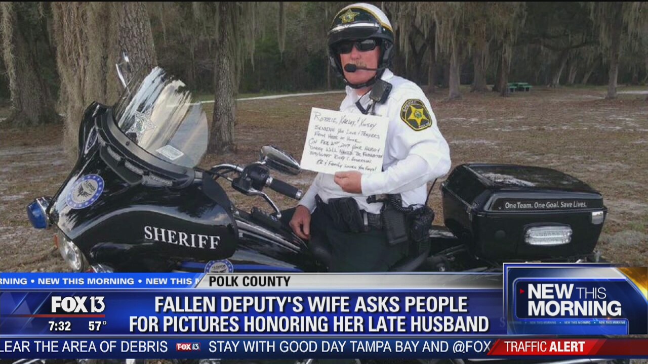 Deputy's widow asking for pictures honoring late husband