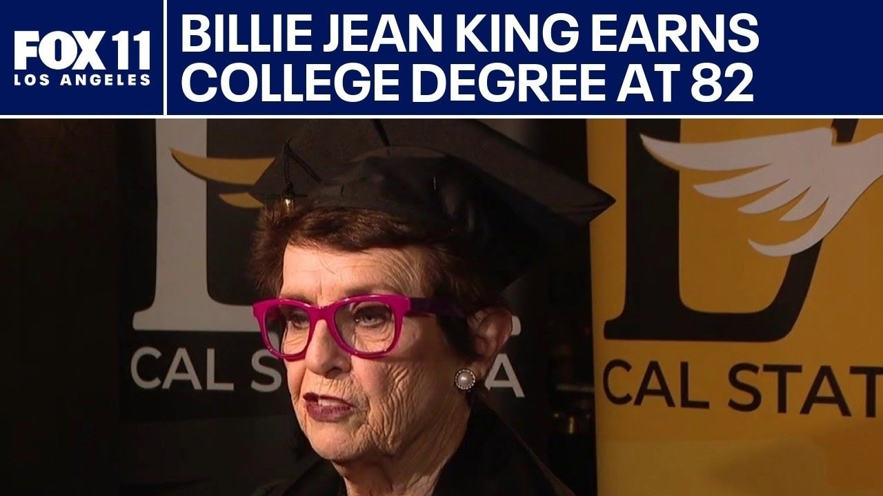 Tennis icon Billie Jean King graduates from Cal State LA
