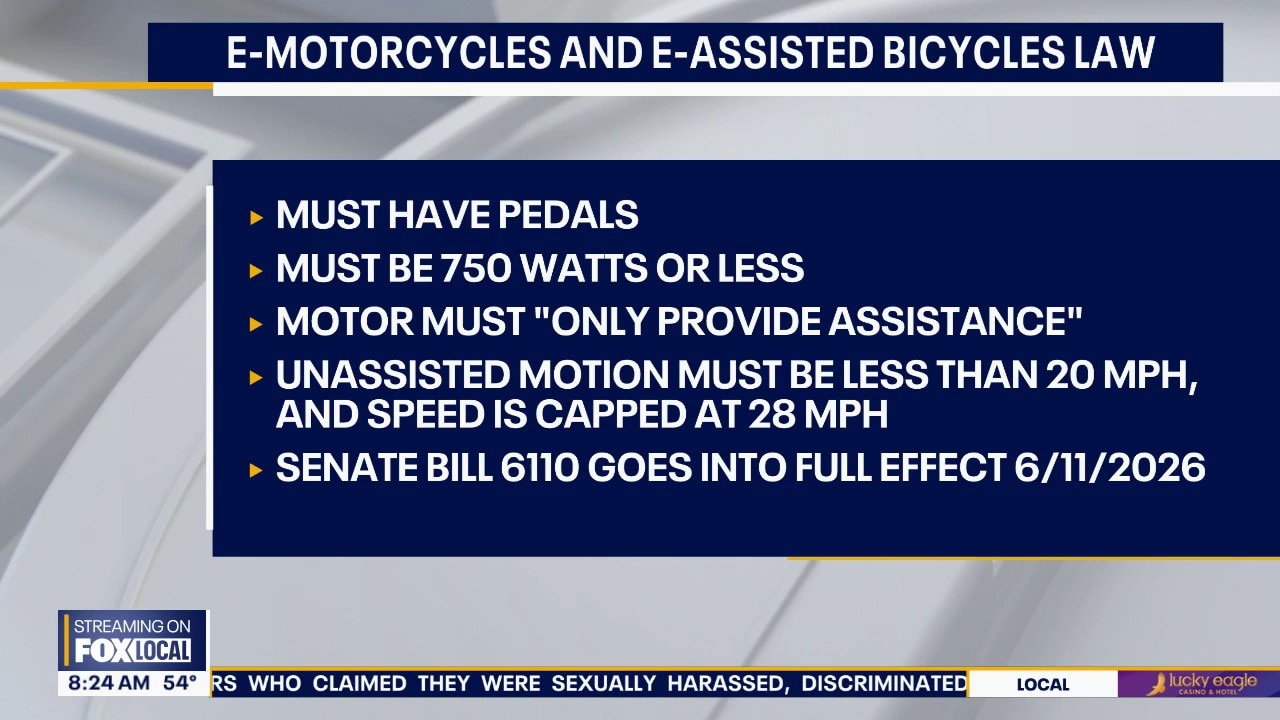 New WA law will distinguish E-bikes from E-motorcycles