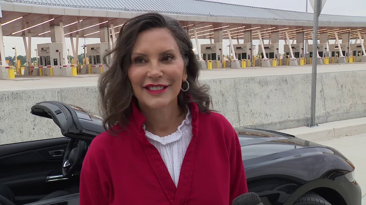Governor Gretchen Whitmer first to cross Gordie Howe Bridge