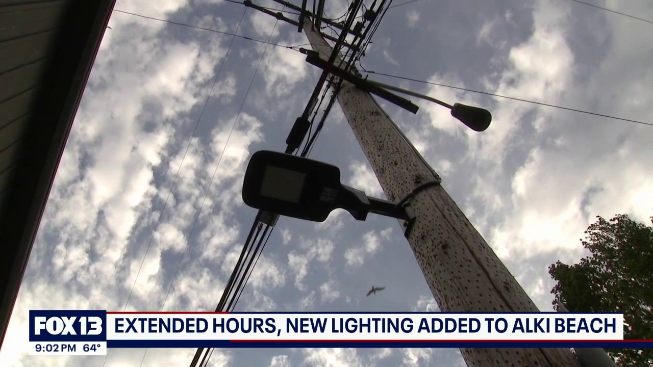 New lighting added to Seattle's Alki Beach