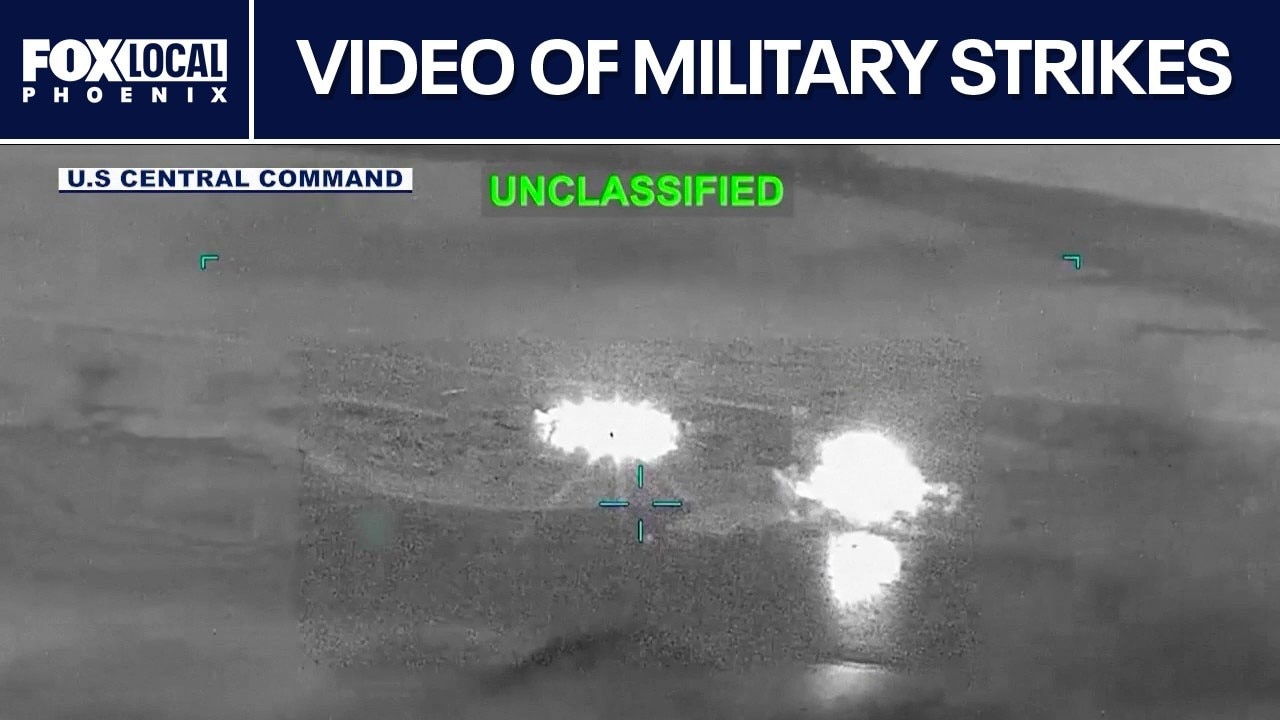 Pentagon releases video of strikes on Iranian infrastructure