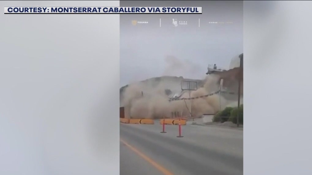 Building collapses in Tijuana following landslide in Mexico