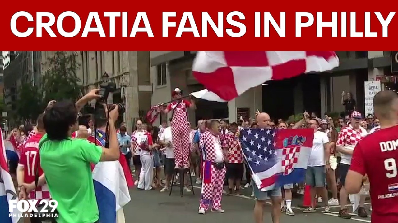 Croatian fans pack Philly streets before FIFA World Cup match