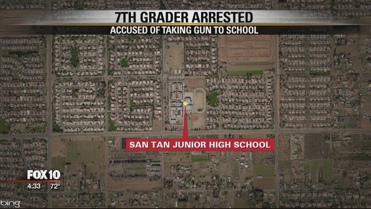7th Grader accused of bringing gun, ammunition to San Tan Junior High School