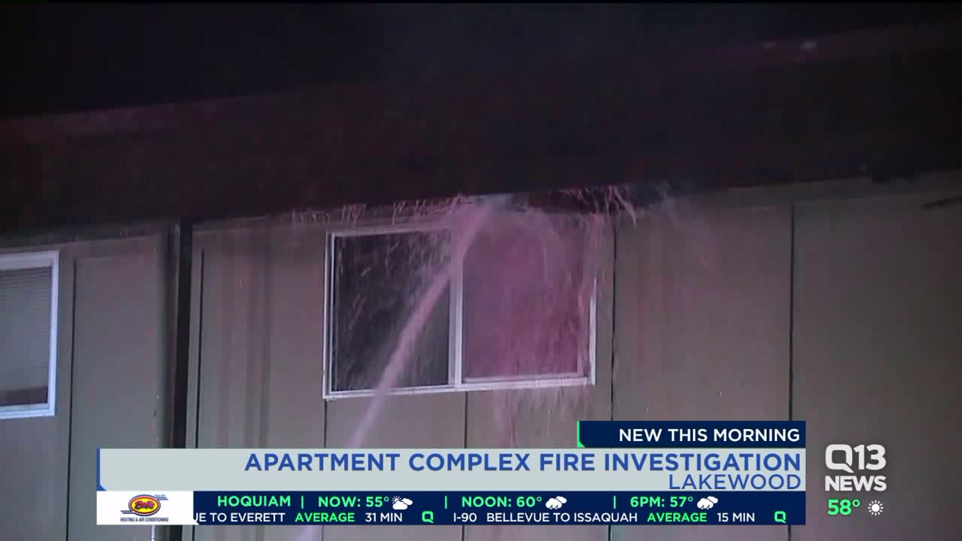 Dozens forced out of homes after fire at Lakewood, WA apartment complex