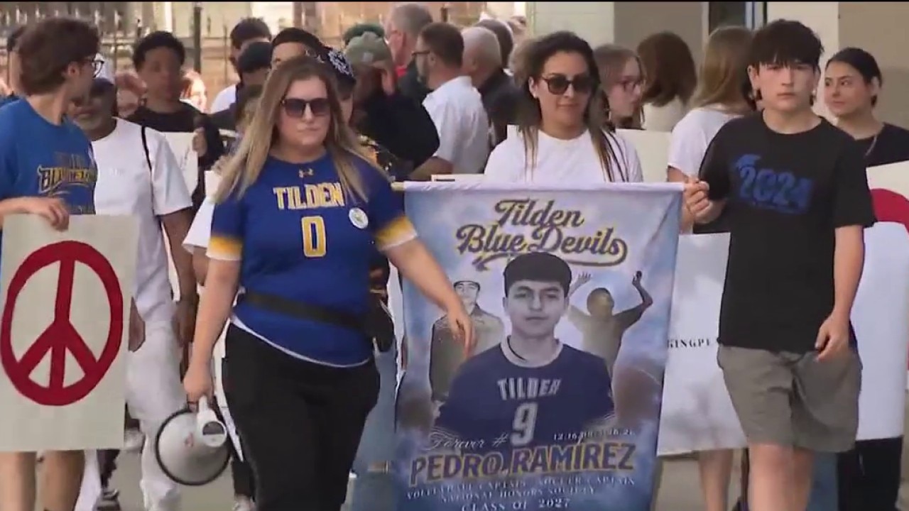Community honors slain Tilden High School student Pedro Ramirez with peace walk