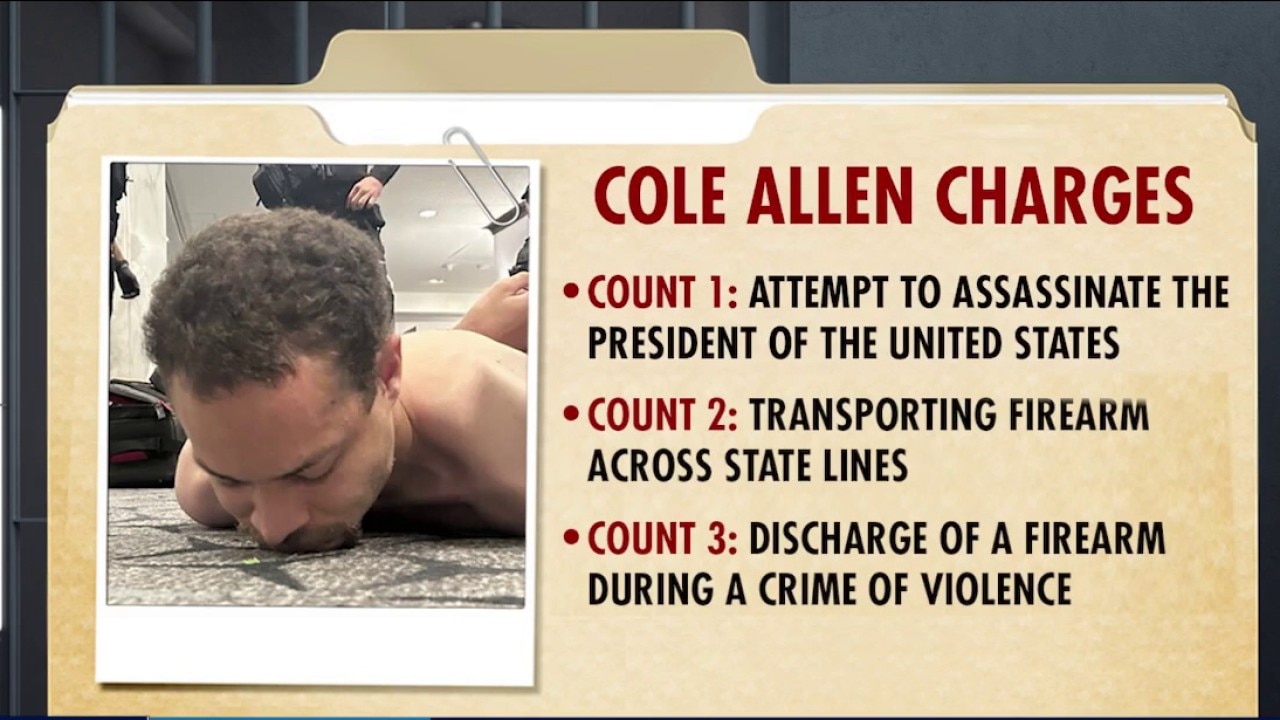 Cole Allen charged with attempting to assassinate Trump at WHCD