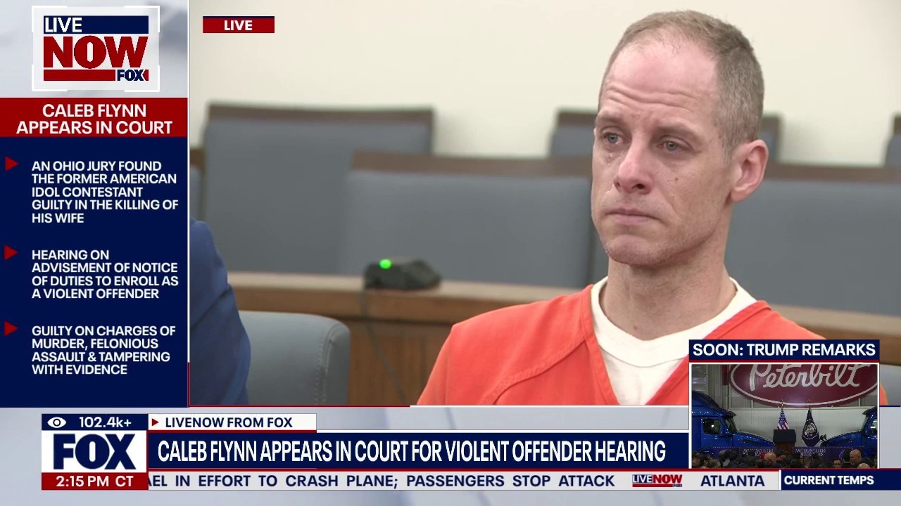 Caleb Flynn appears in court after guilty verdict 