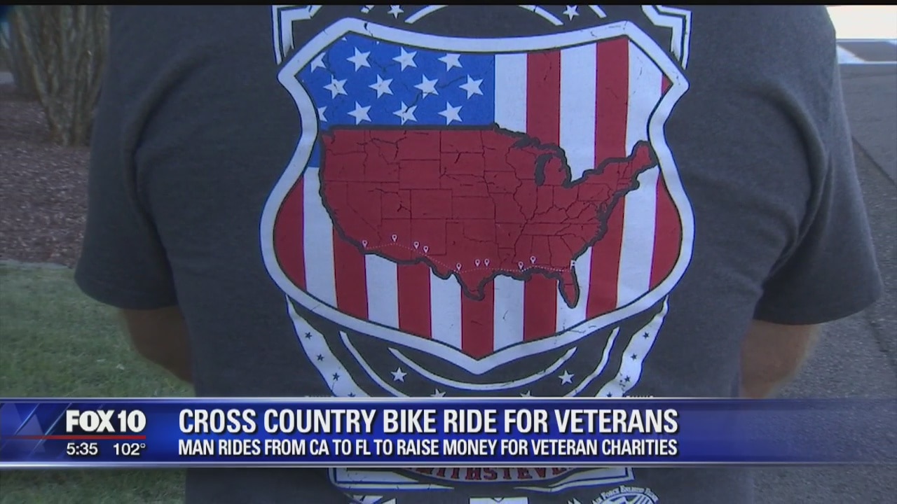 Man's CA to FL journey raises money for veteran charity