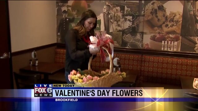 Julie surprises customers for Valentine`s Day