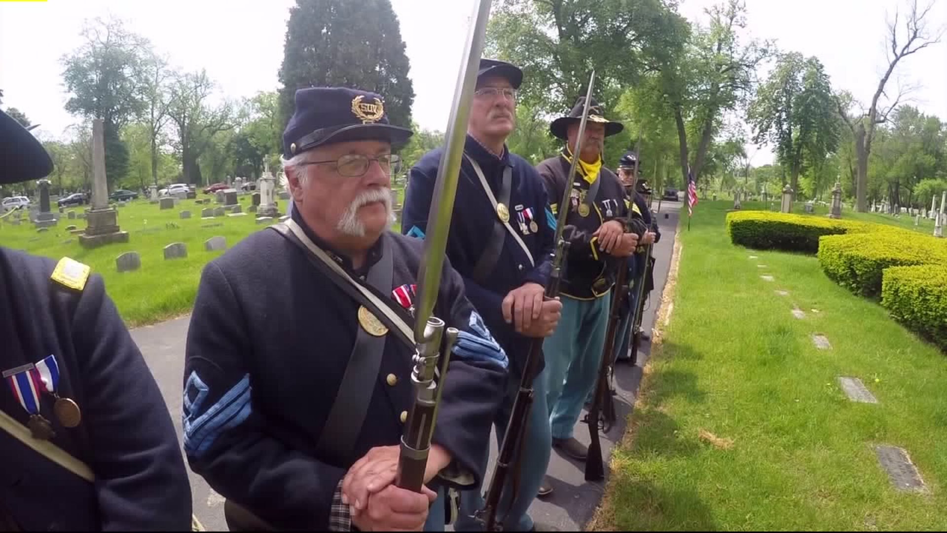 Memorial Day ceremony at Calvary Cemetery