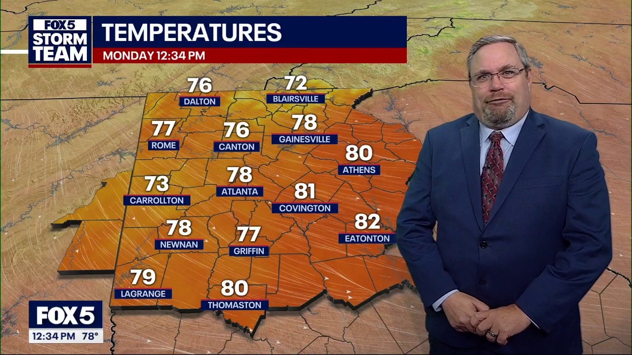 Monday midday forecast